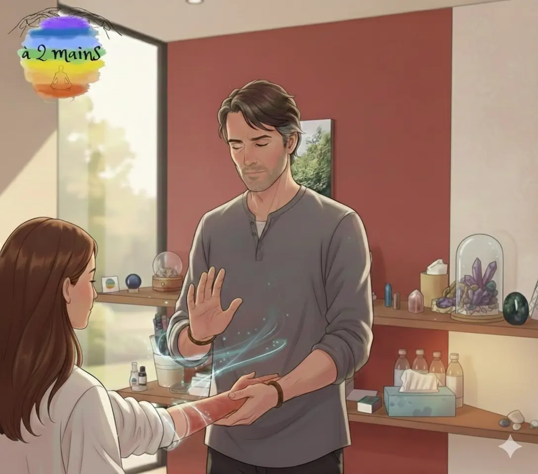 Coupeur de feu en train de réaliser un soin